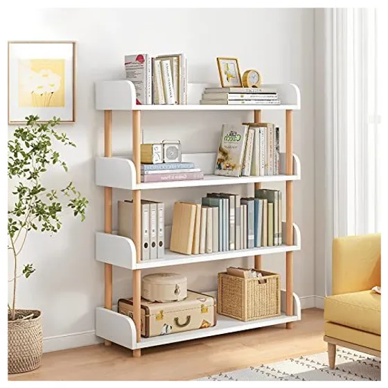 OSCHF Wooden Open Bookcase – White