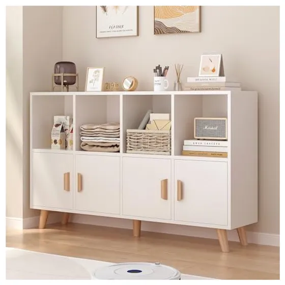 OSCHF 8-Cube Bookcase with Doors – White